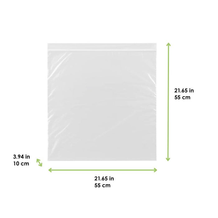 Bolsa de plástico BOPP con cinta adhesiva 555x555mm A100mm - 100Uds