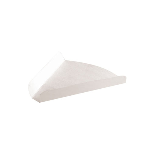 Cuña cartón blanco para porción pizza o tarta triangular 175x27mm A27mm - 250Uds