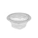 Ensaladera con tapa bisagra redonda trasnsparete PET 250ml Ø100mm A48mm - 50Uds