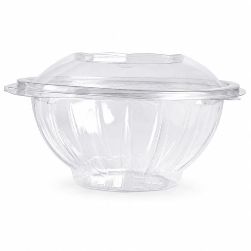 Ensaladera con tapa bisagra redonda trasnsparete PET 750ml Ø151mm A60mm - 50Uds
