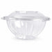 Ensaladera con tapa bisagra redonda trasnsparete PET 750ml Ø151mm A60mm - 50Uds