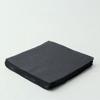 Servilleta micropunto de papel de 2 capas negra 200x200mm - 100Uds