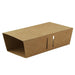 Tapa corredera de cartón marrón para caja de snacks 215x90mm A53mm - 50Uds