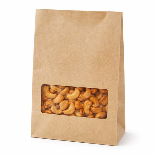 Bolsa Bloomer kraft con ventana PE 150x75mm A220mm - 125Uds