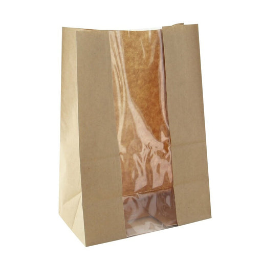 Bolsa de papel SOS kraft con ventana 180x110mm A265mm - 125Uds