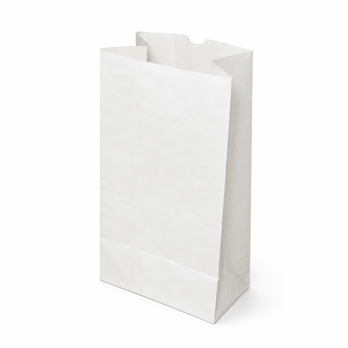 Bolsa SOS reciclada blanca americana 180x110mm A350mm - 500Uds