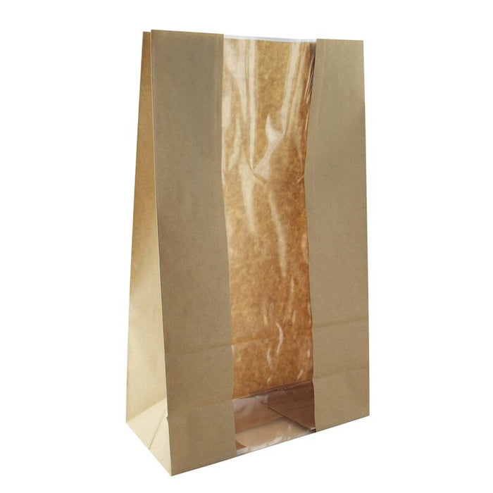 Bolsa de papel SOS kraft con ventana 225x120mm A375mm - 125Uds