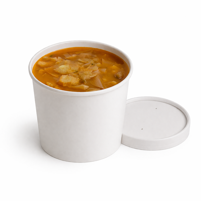 Vaso sopa de cartón con tapa 350ml A85mm - 25Uds