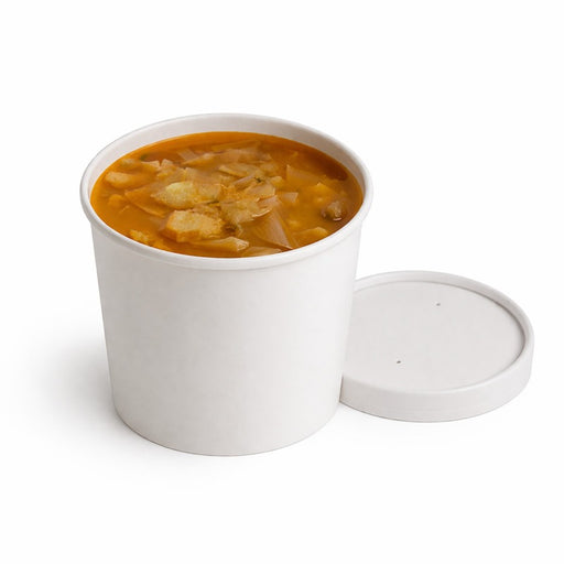 Vaso sopa de cartón con tapa 350ml A85mm - 25Uds