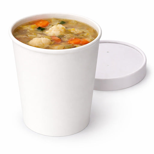 Vaso sopa de cartón con tapa 470ml A100mm - 25Uds