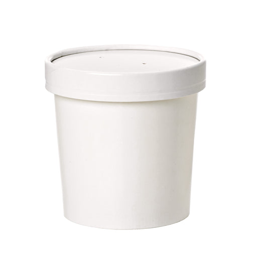 Vaso sopa cartón blanco para caliente/frío con tapa 960ml A140mm - 25Uds