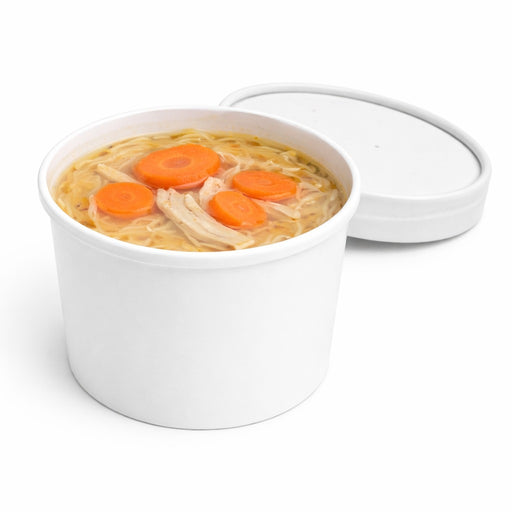 Vaso sopa de cartón con tapa 230ml A60mm - 25Uds
