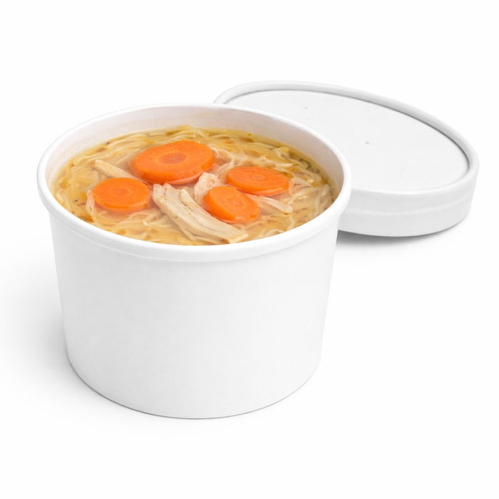 Vaso sopa de cartón con tapa 230ml A60mm - 25Uds