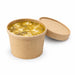 Vaso sopa cartón kraft para caliente/frío con tapa 350ml A85mm - 25Uds