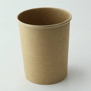 Vaso sopa cartón kraft para caliente/frío con tapa 560ml A118mm - 25Uds