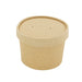 Vaso sopa cartón kraft para caliente/frío con tapa 240ml A67mm - 25Uds