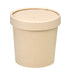 Vaso sopa cartón-fibra de bambú para caliente/frío con tapa 350ml A86mm - 25Uds