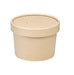 Vaso sopa cartón-fibra de bambú para caliente/frío con tapa 240ml A75mm - 25Uds