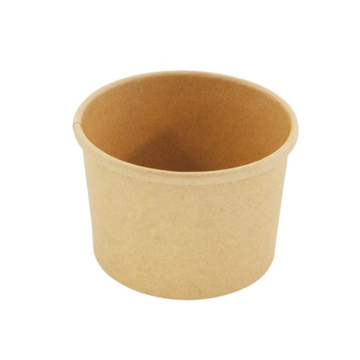 Tarrina de cartón kraft para caliente/frío 230ml Ø90mm A62mm - 50Uds