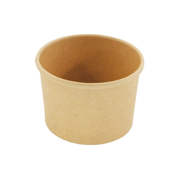 Tarrina de cartón kraft para caliente/frío 230ml Ø90mm A62mm - 50Uds