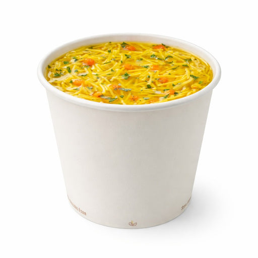 Tarrina para sopa doble capa CPLA blanca 700ml Ø115mm - 25Uds