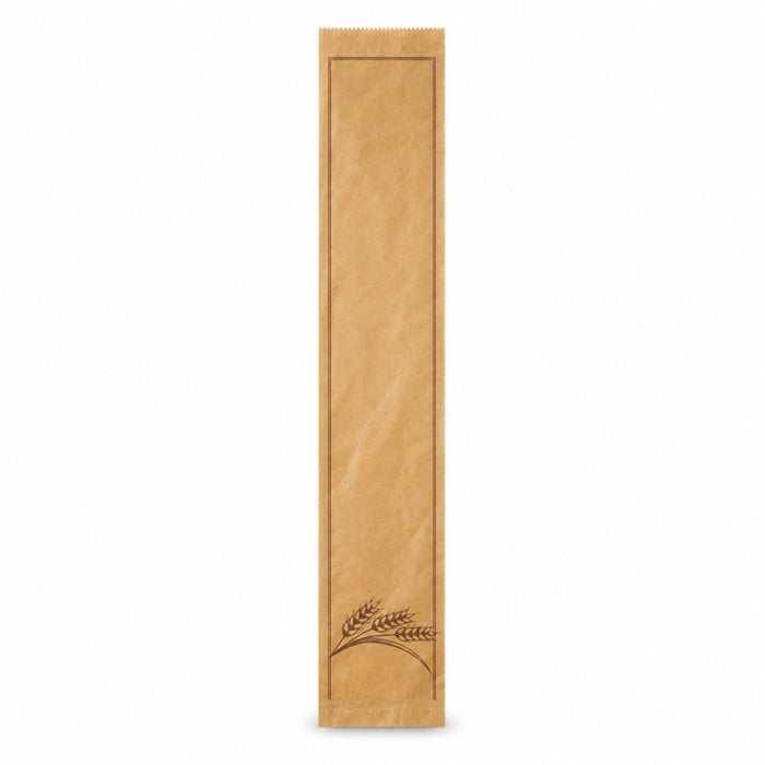 Bolsa de papel kraft decoración marrón para Pan 120x80mm A490mm - 1000Uds