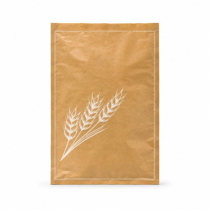Bolsa de papel kraft decoración blanco para Pan 240x80mm A410mm - 1000Uds