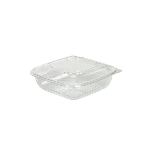Combo Ensaladera PET cuadrada transparente con Tapa 1000ml 190x190mm A55mm - 150Uds