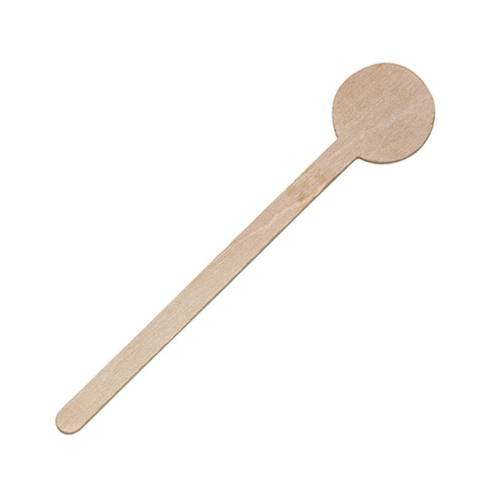 Agitador de café de madera con punta redonda A100mm - 500Uds