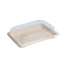 Bandeja sushi de pulpa con tapa transparente 188x130mm A15mm - 50Uds