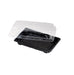 Bandeja PS negra para sushi con tapa transparente Suky 170x120mm A40mm - 50Uds