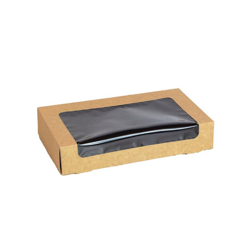 Caja de sushi con ventana antivaho para 24 piezas 240x135mm H45mm - 50Uds