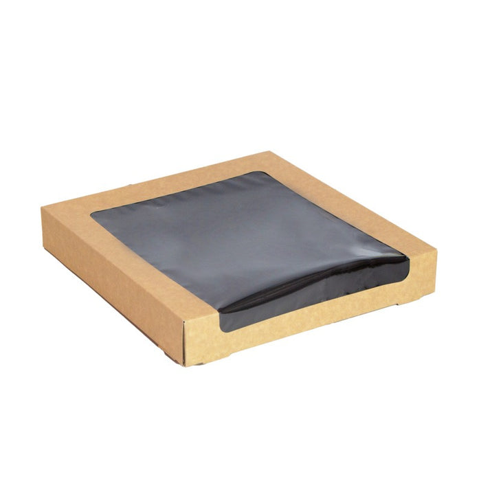 Caja de sushi con ventana antivaho para 40-60 piezas 250x250mm H40mm - 50Uds