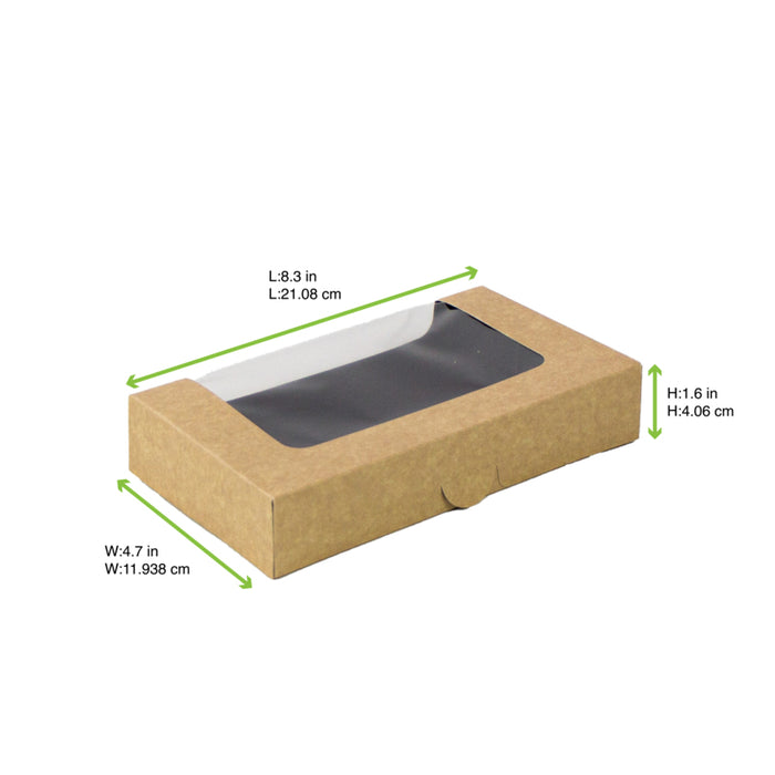 Caja de sushi con ventana antivaho para 18 piezas 210x120mm H40mm - 50Uds