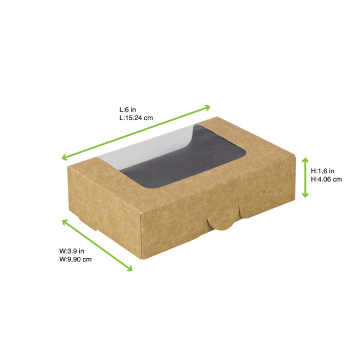 Caja de sushi con ventana antivaho para 10-12 piezas 152x100mm H40mm - 50Uds