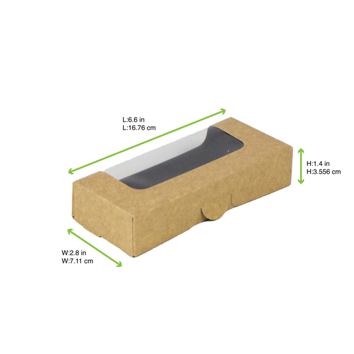 Caja de sushi con ventana antivaho para 6-8 piezas 167x72mm H35mm - 50Uds