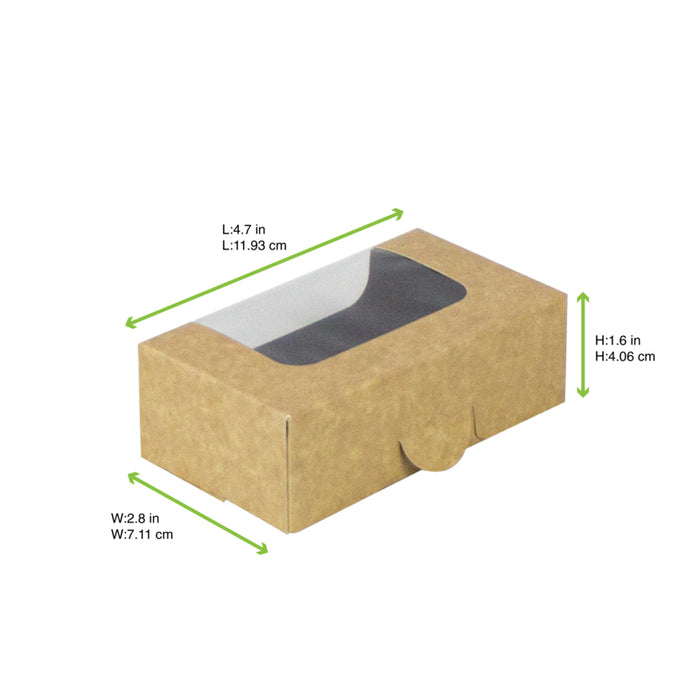Caja de sushi con ventana antivaho para 4-6 piezas 120x70mm H40mm - 50Uds