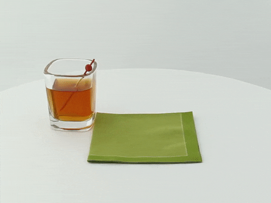 Servilleta de cocktail de algodón verde 200x195,2mm - 100Uds