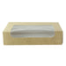 Caja cartón kraft laminada con ventana 190x113mm A44mm - 50Uds