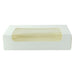 Caja cartón blanca laminada con ventana 190x113mm A44mm - 50Uds