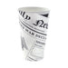 Vaso para snack de cartón blanco con cierre decoración News 480ml A157mm - 50Uds