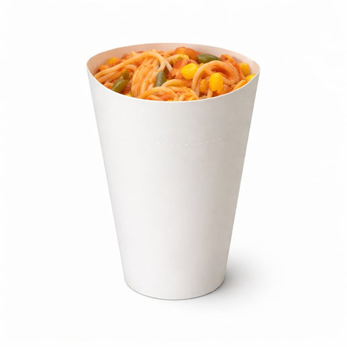 Vaso para snack de cartón blanco 480ml A157mm - 50Uds