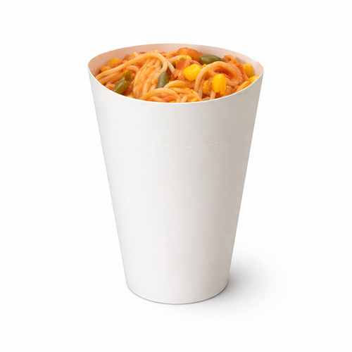 Vaso para snack de cartón blanco 480ml A157mm - 50Uds
