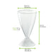Vaso para vino de plástico transparente reutilizable en PS 150ml A120mm - 6Uds