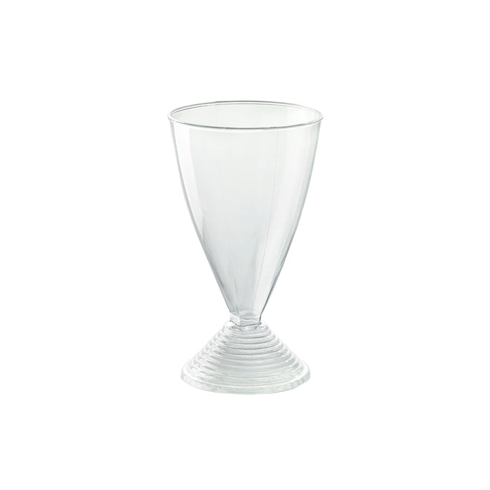 Vaso para vino de plástico transparente reutilizable en PS 150ml A120mm - 6Uds
