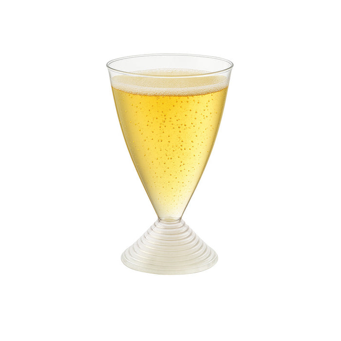 Vaso para vino de plástico transparente reutilizable en PS 150ml A120mm - 6Uds
