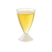Vaso para vino de plástico transparente reutilizable en PS 150ml A120mm - 6Uds