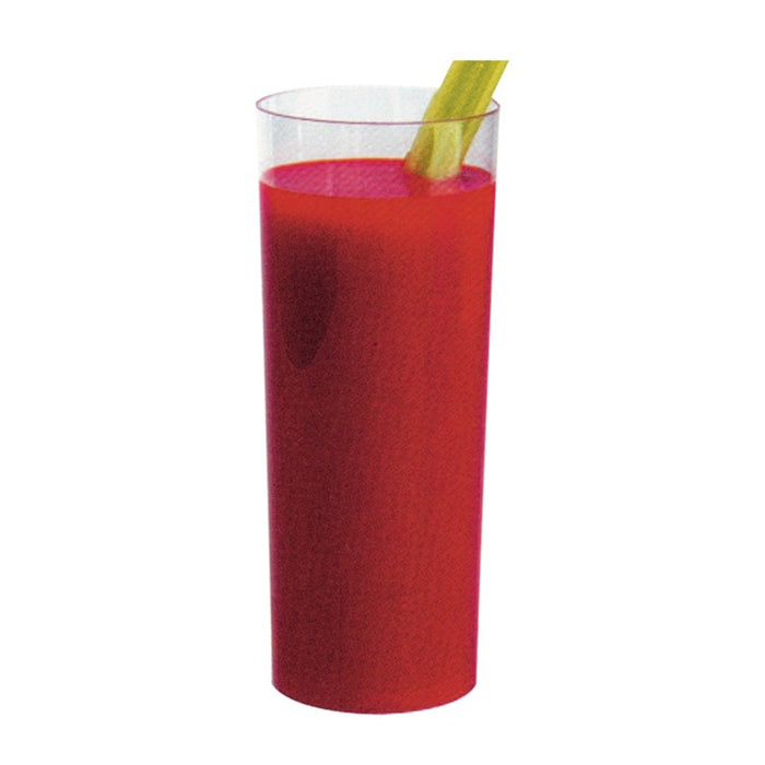 Vaso de tubo de plástico transparente reutilizable LONGDRINK 300ml A152mm - 10Uds