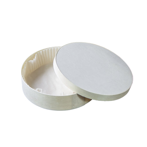 Caja redonda de madera FSC mix + papel de horno 600ml Ø150mm A42mm - 10Uds