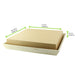 Tapa plana marrón de cartón Noa 310x310mm A60mm - 100Uds